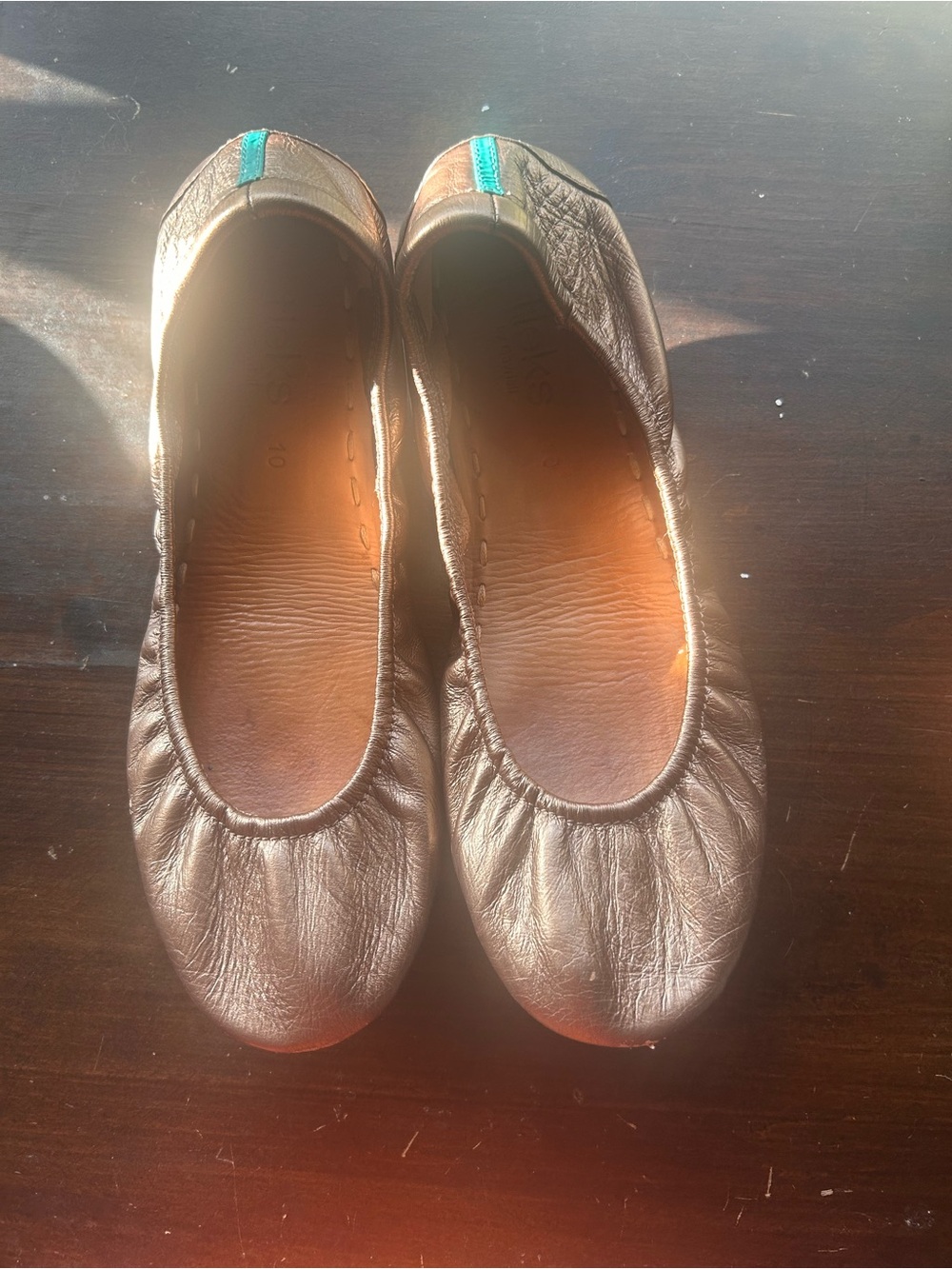 Tieks Metallic Bronze Flats